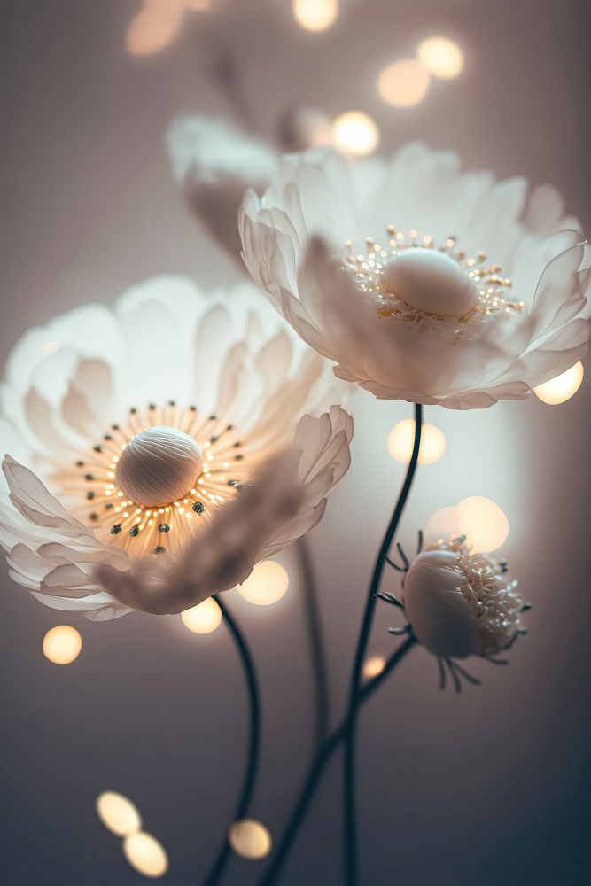 White Flowers And Bokeh von Treechild