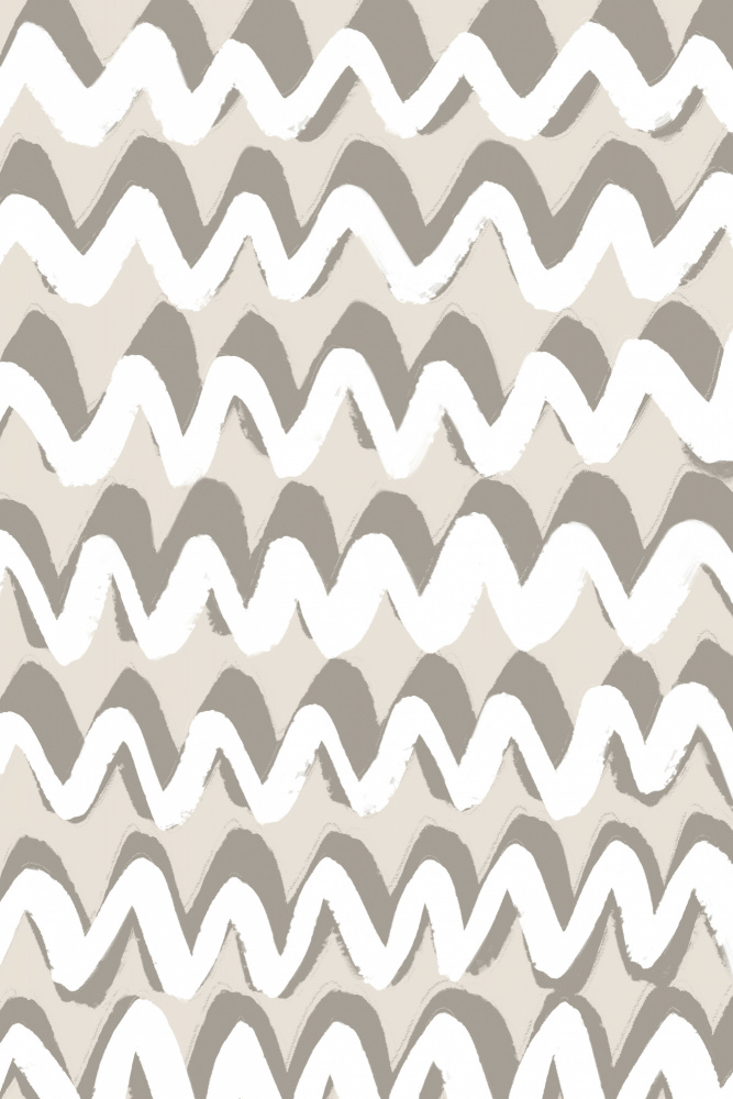 White and Beige ZigZag Pattern von Treechild