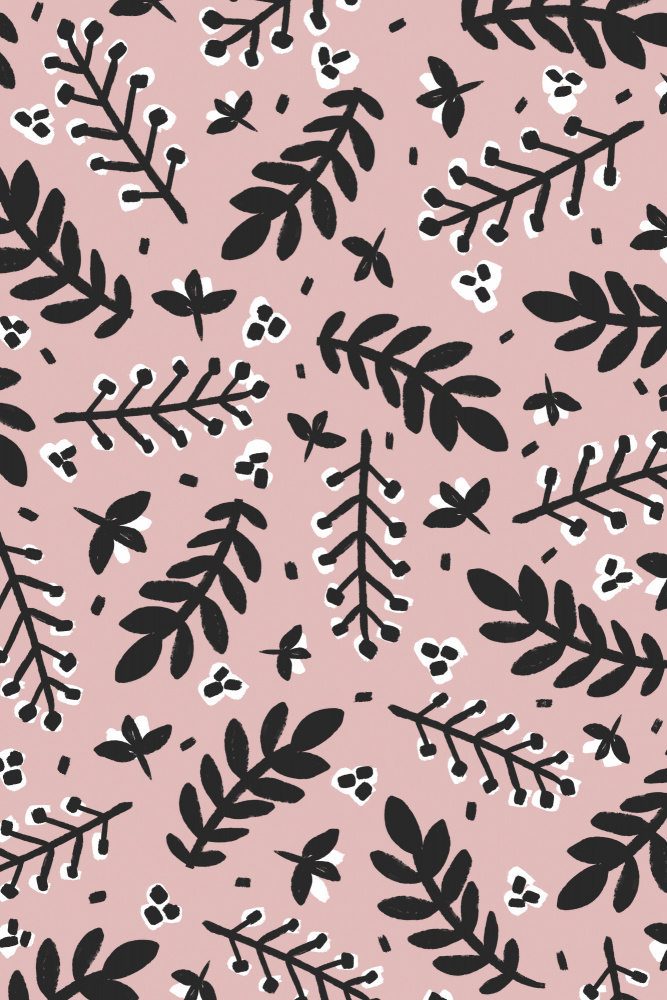 Branches And Berries (Pink) von Treechild