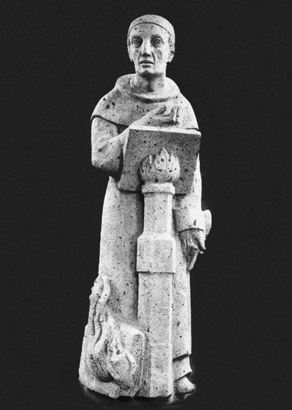 Meister Eckhart von Hochheim. Skulptur auf dem Turm des Rathauses, Köln von Unbekannter Künstler