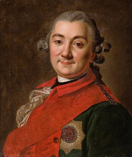 Porträt des Admirals Grafen Alexei Grigorjewitsch Orlow von Cesme (1737–1808)