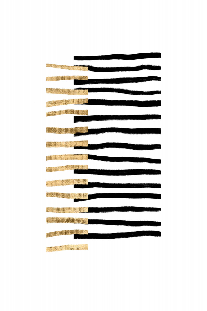 Gold on Black Lines von uplusmestudio