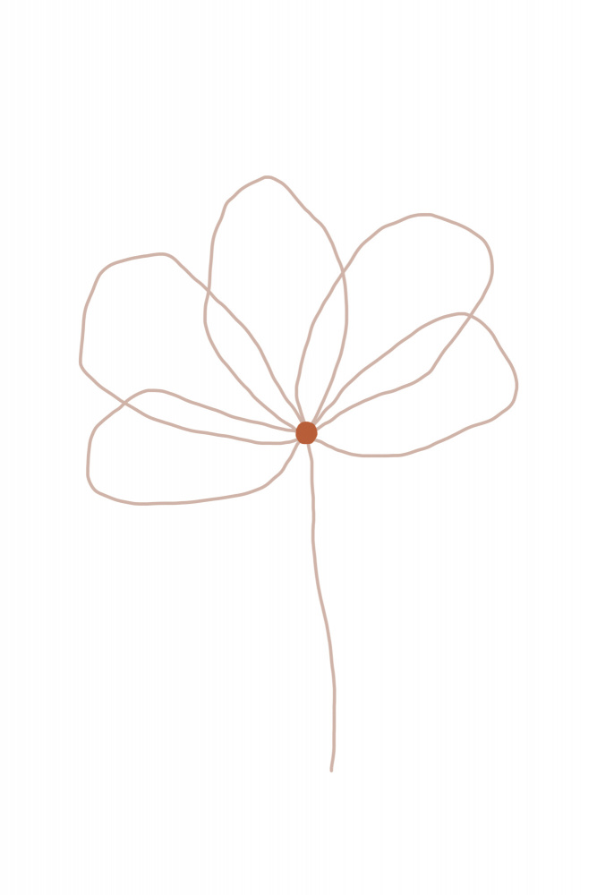 Line Flower von uplusmestudio