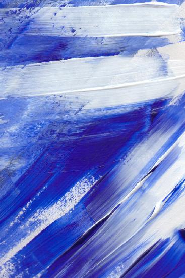 White on Blue Brush Strokes