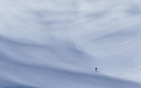 the steep trail to the top