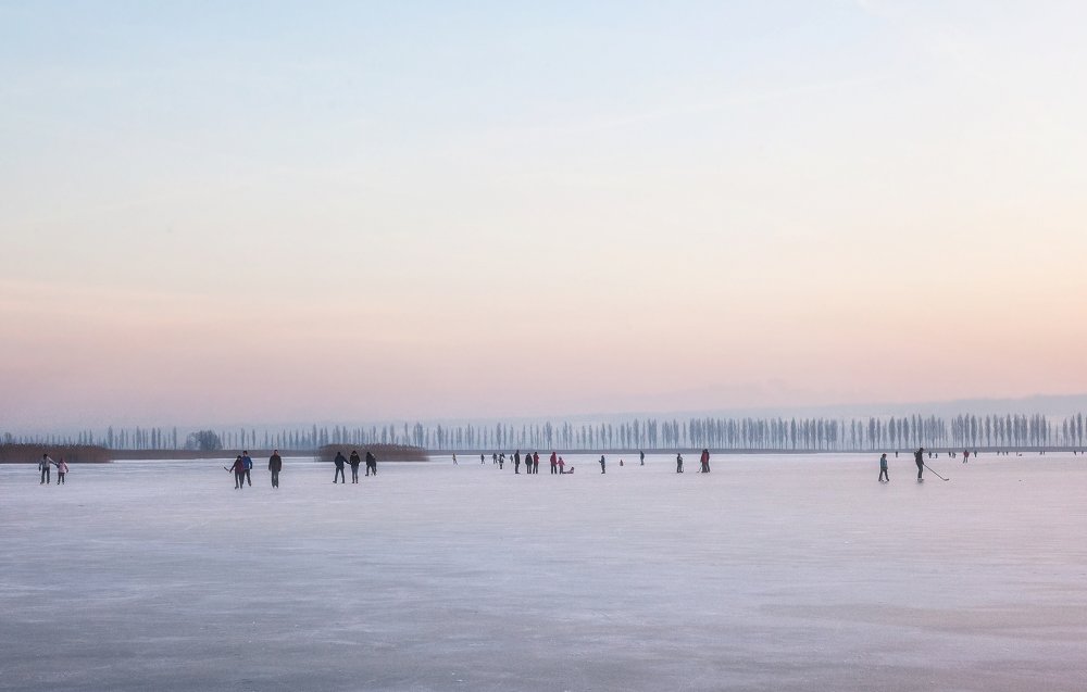 frozen lake von Uschi Hermann