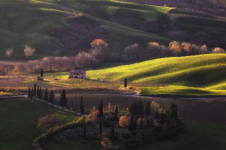 light over the hills