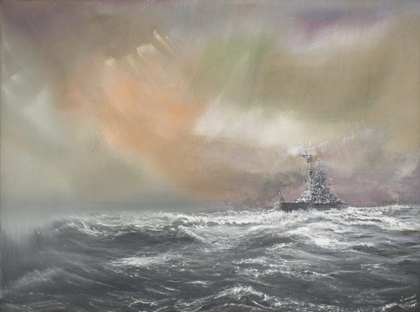 Bismarck signals Prinz Eugen 0959hrs 24/051941 von Vincent Alexander Booth