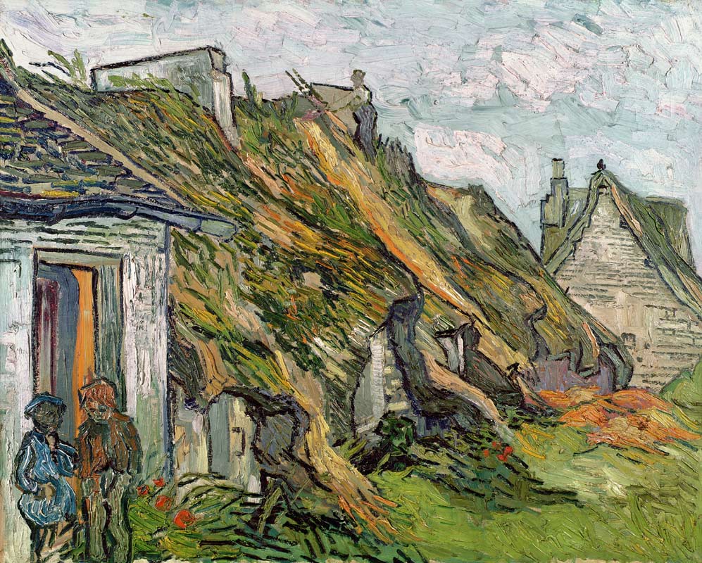 Thatched Cottages in Chaponval, Auvers-sur-Oise von Vincent van Gogh