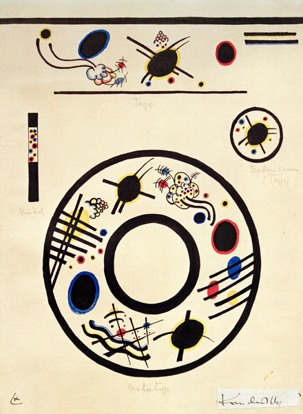 Entwurf für eine Tasse und Untertasse von Wassily Kandinsky