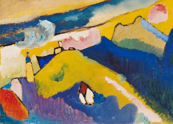 Murnau, Berglandschaft mit Kirche von Wassily Kandinsky