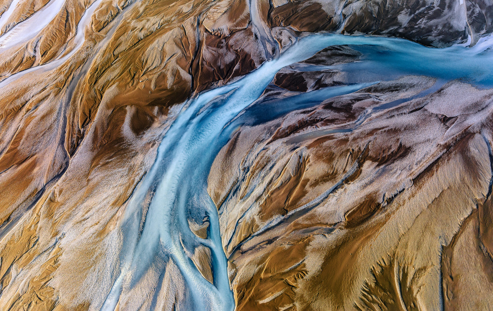 Glacial Veins at Sunset von Wei (David) Dai