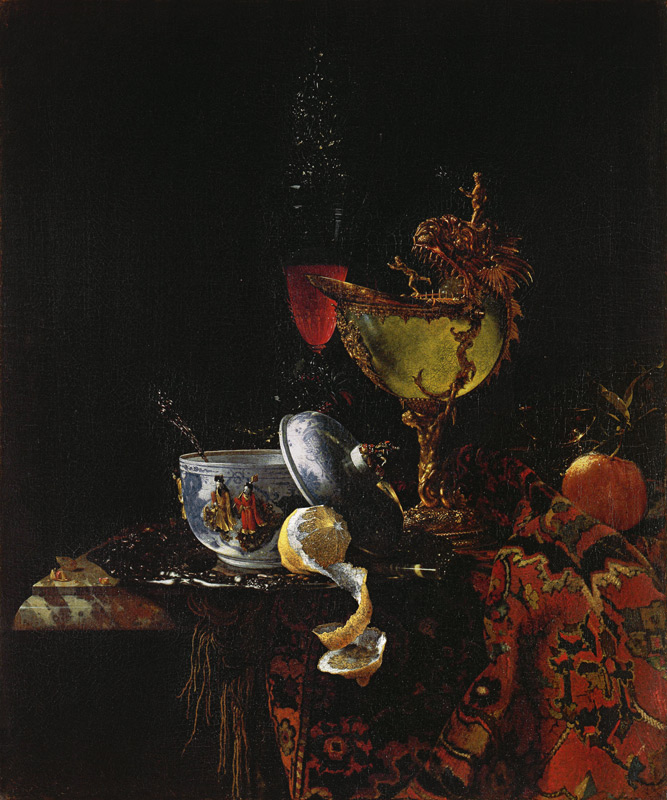 Stilleben mit Nautilusgefäß von Willem Kalf