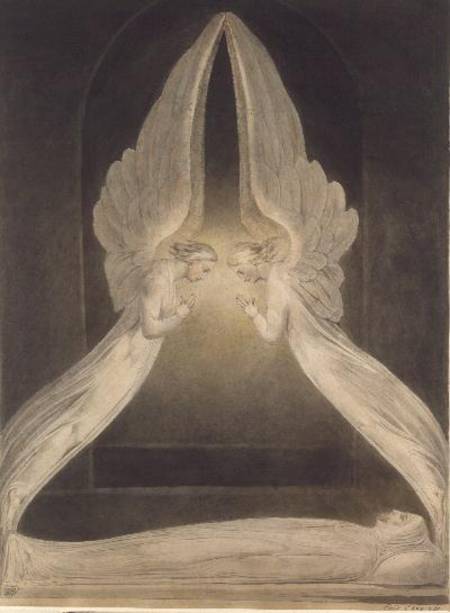 Christ in the Sepulchre, Guarded by Angels von William Blake