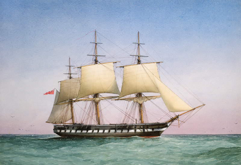 '50-gun Frigate HMS 'Arethusa' von William Frederick Mitchell