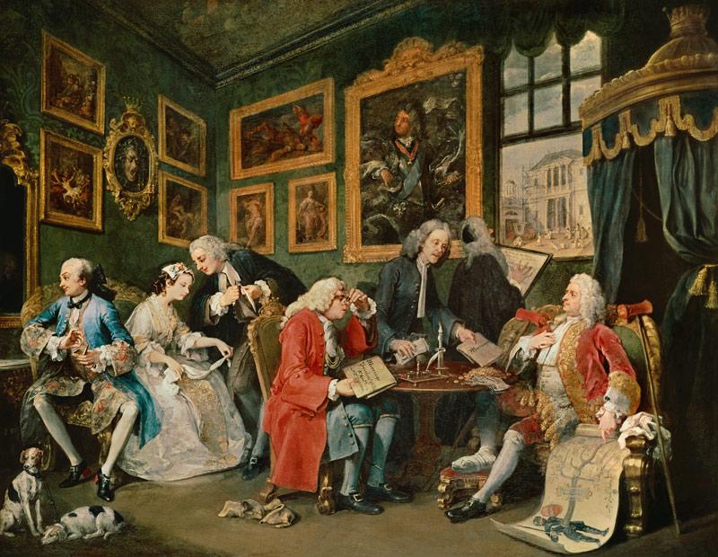 Heirat nach der Mode. 1. Der Ehevertrag von William Hogarth