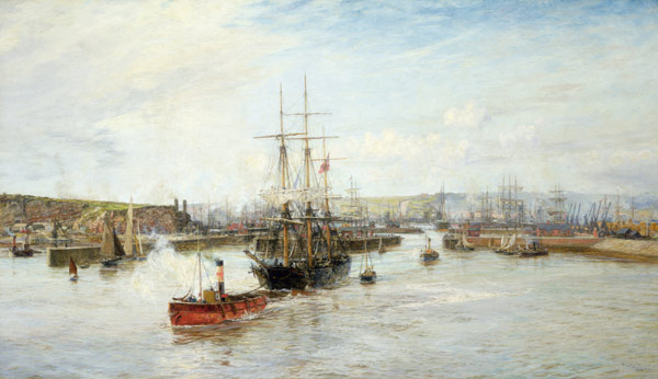 Entrance to Barry Dock, South Wales von William Lionel Wyllie