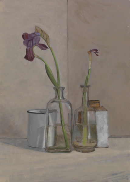 Irises White Cans von William  Packer