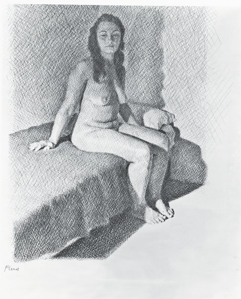 Seated Nude, c.1968-74 von William Wilkins