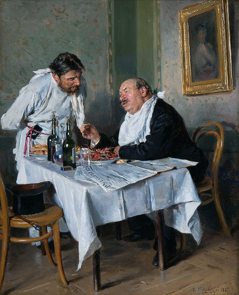 Im Restaurant von Wladimir Jegorowitsch Makowski