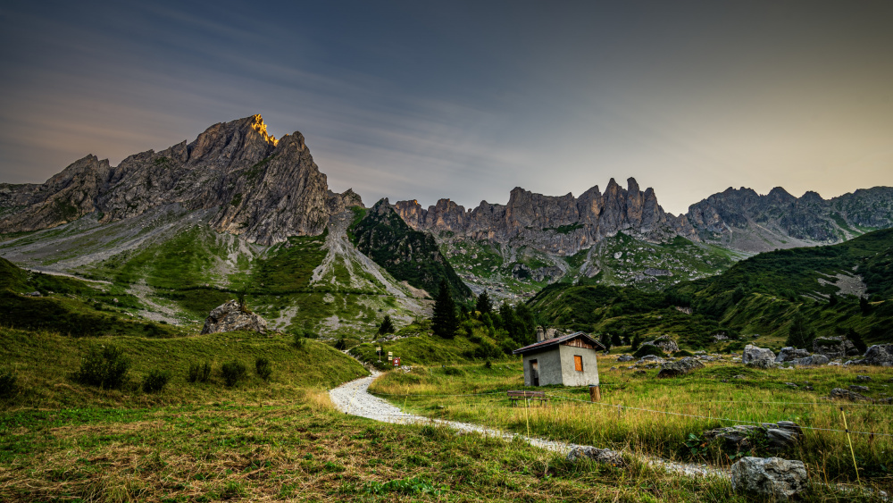 sunset in Alpes von Xun LI