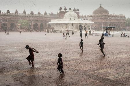 Dancing under the rain