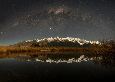 Snow Mountain Under Moonlight