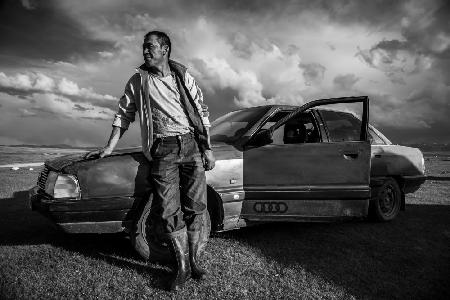 A Kyrgyz Man With Audi II