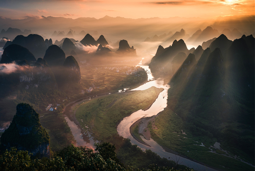 Li River Karst Scenery von Ye Naing Wynn