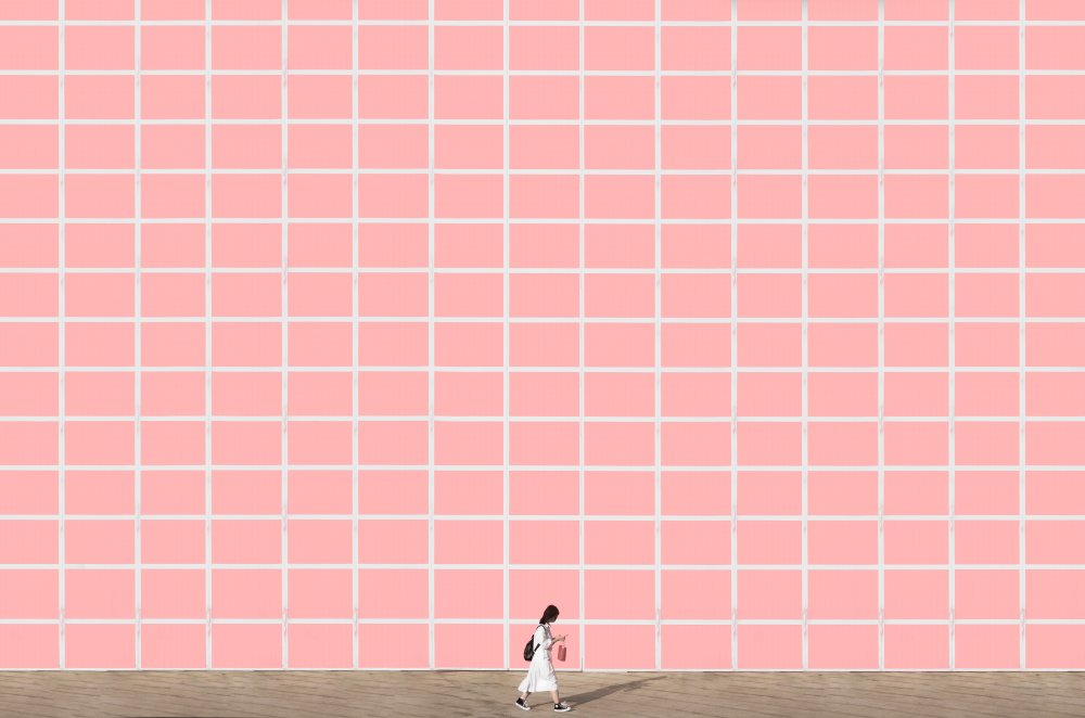 Walking through the pink von Yifan Wu