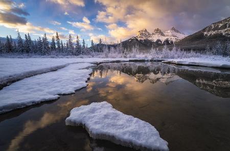 Three Sister Peak After a Snow Fall