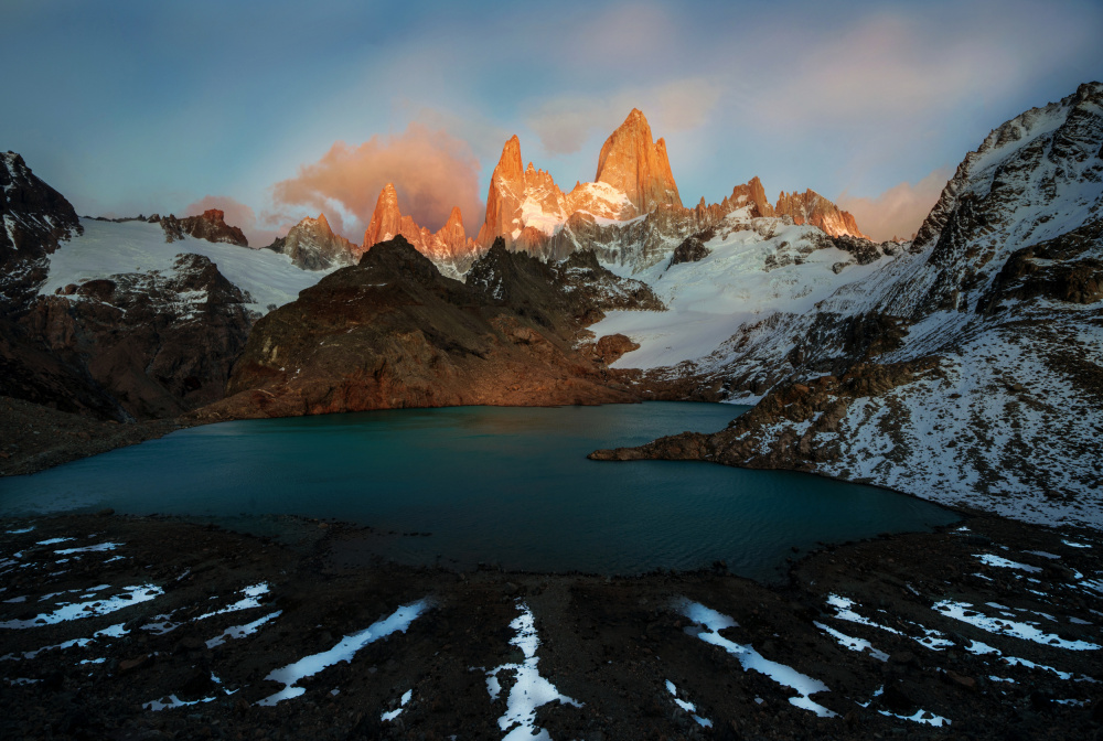 The snow-capped mountains von Yuan Su