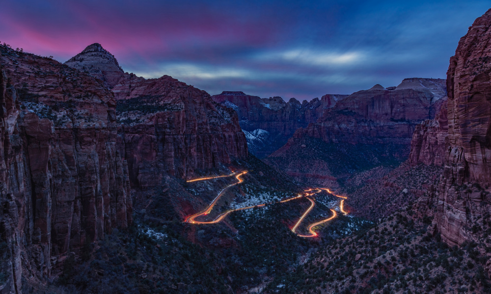 Sunset at Zion von Yue Wu