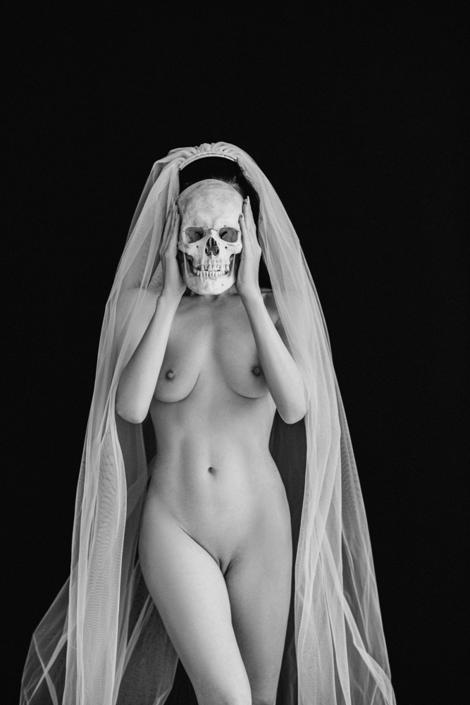 Santa Muerte BW von Zanna