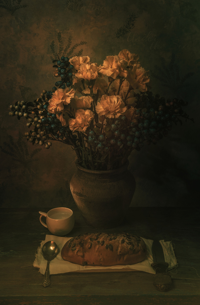 Candlelight bread and flowers von Zengning