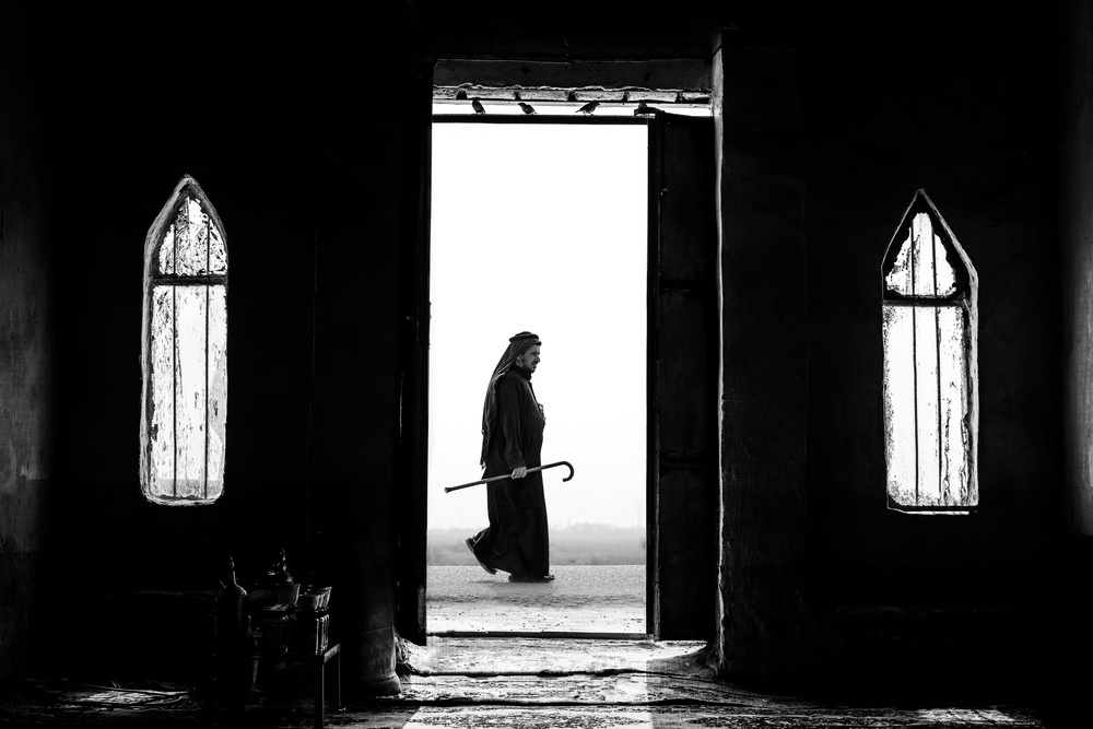 Man With Cane von Zuhair Al Shammaa